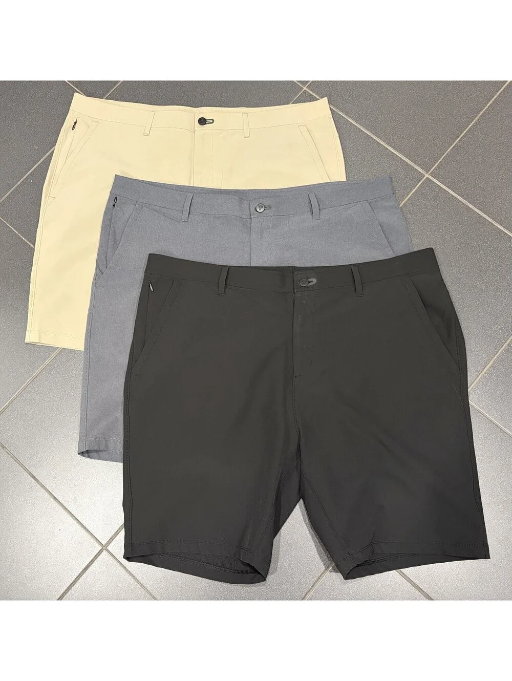Public Rec Workday Shorts Lot Of 3 Men’s Size 40 Tan Gray Black